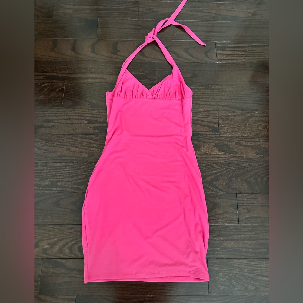 Oh Polly Its a Wrap Halter Neck Mini Dress - Picture 2 of 6